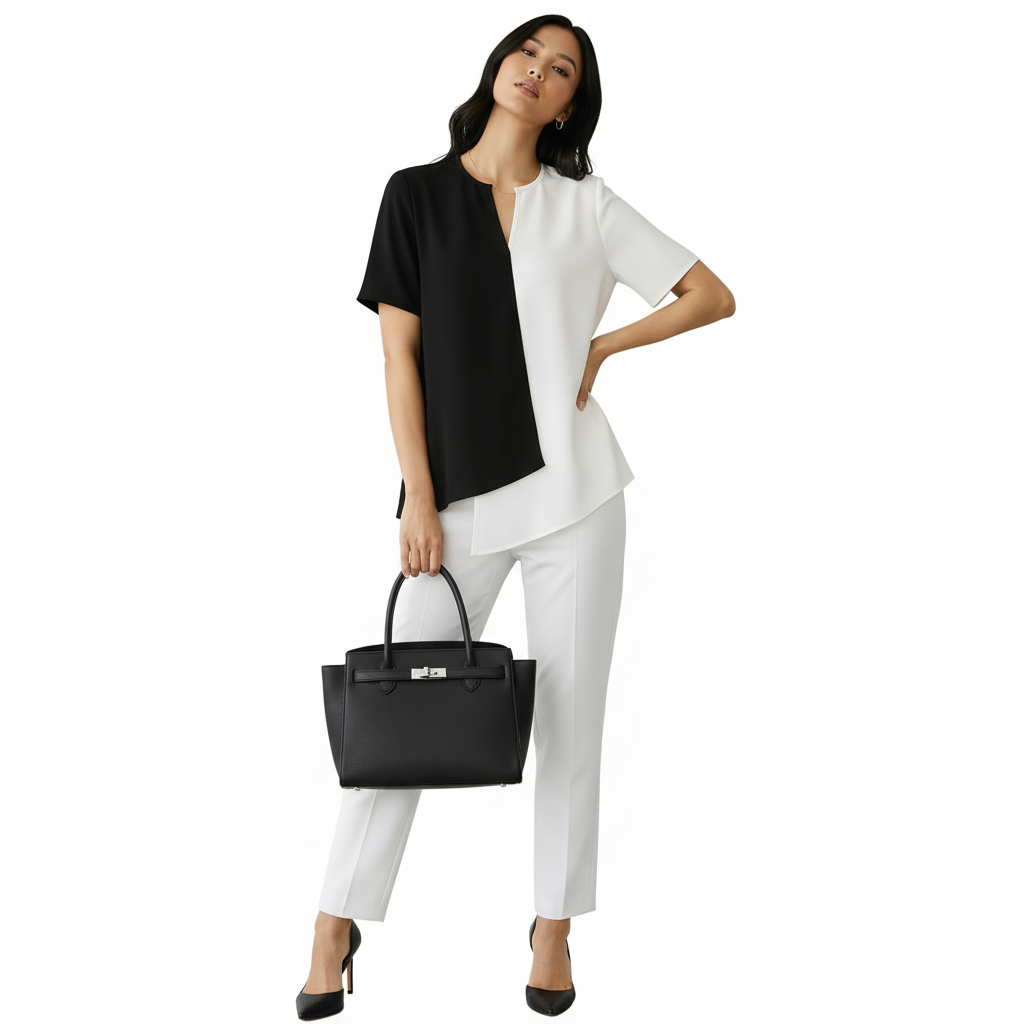 Diagonal Overlap Half Tee