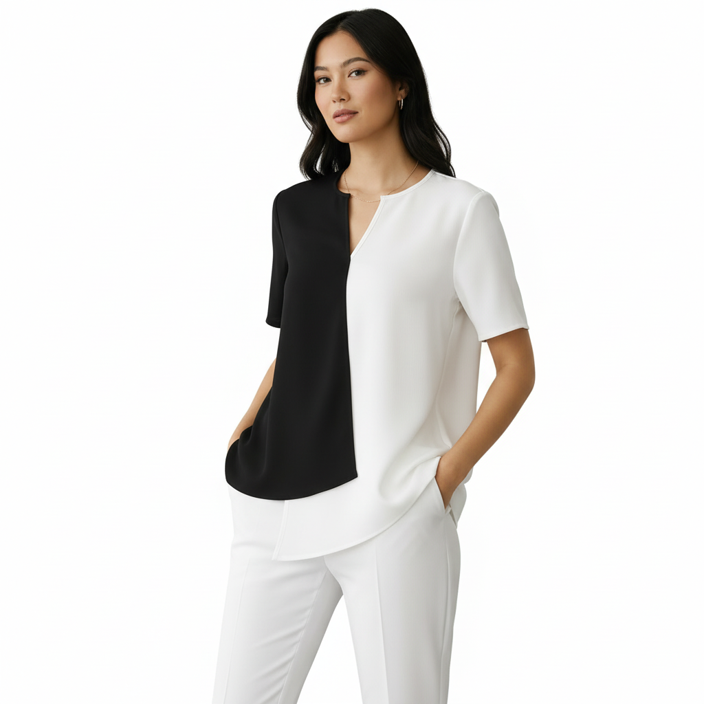 Diagonal Overlap Half Tee