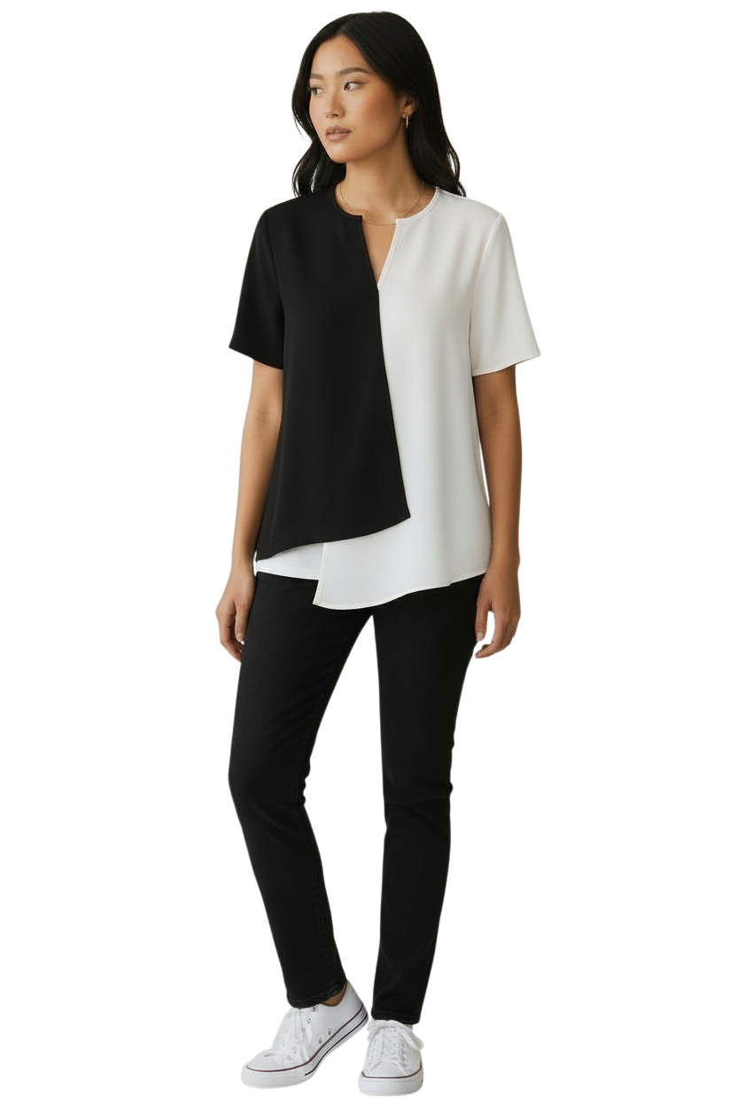 Diagonal Overlap Half Tee
