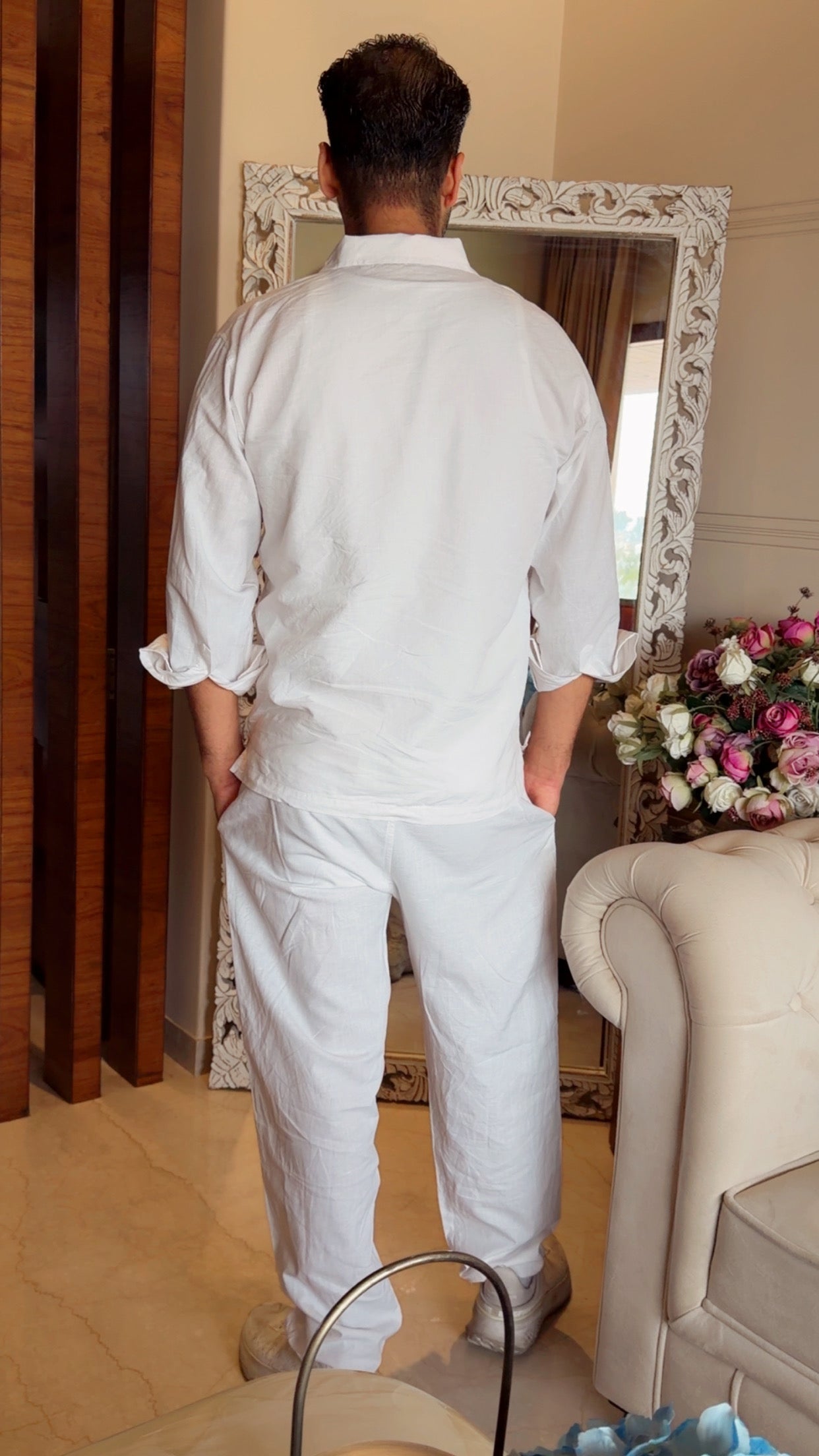 The cloud Linen Set - full sleeves