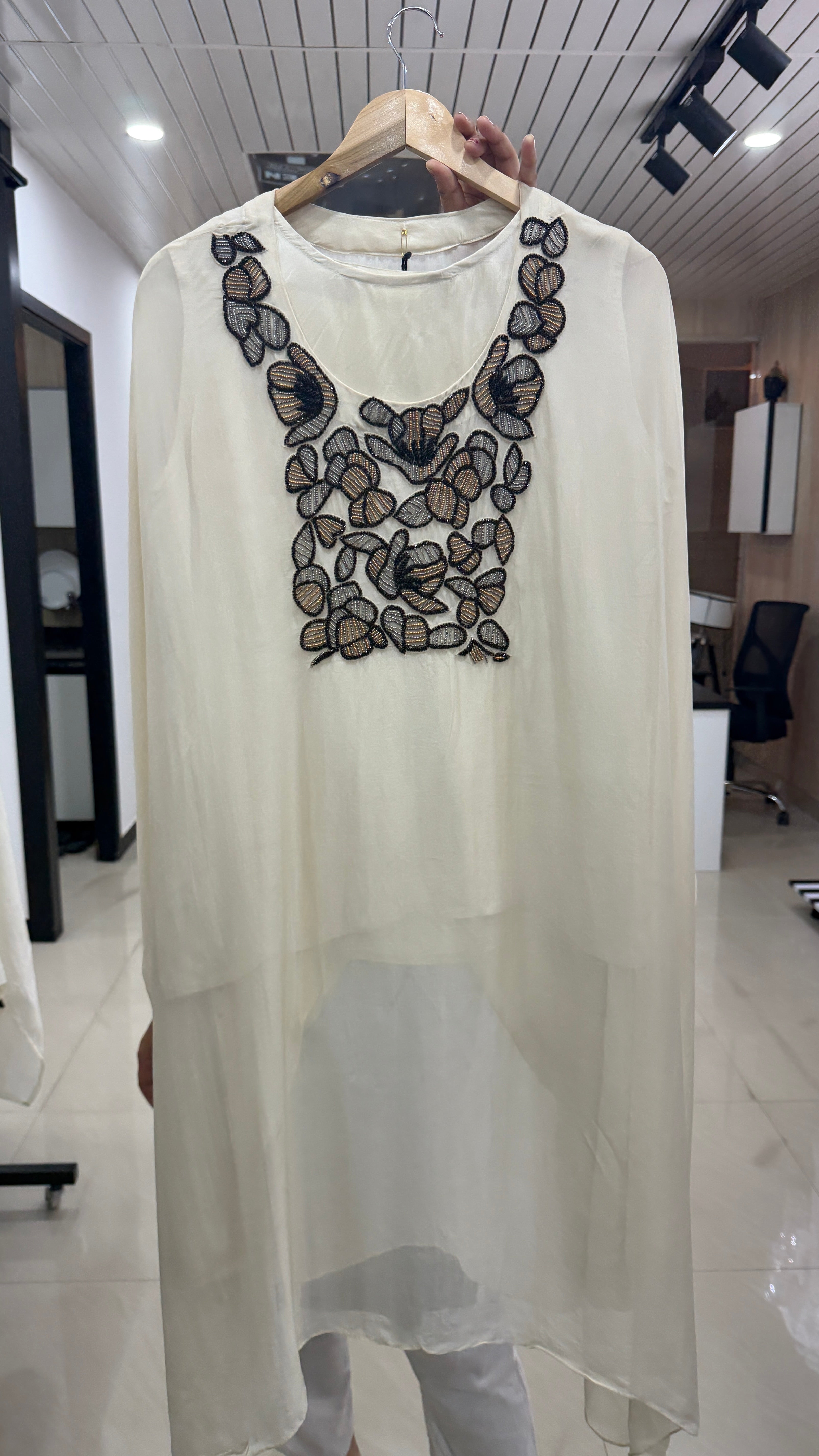 Pure Organza Kaftan Set
