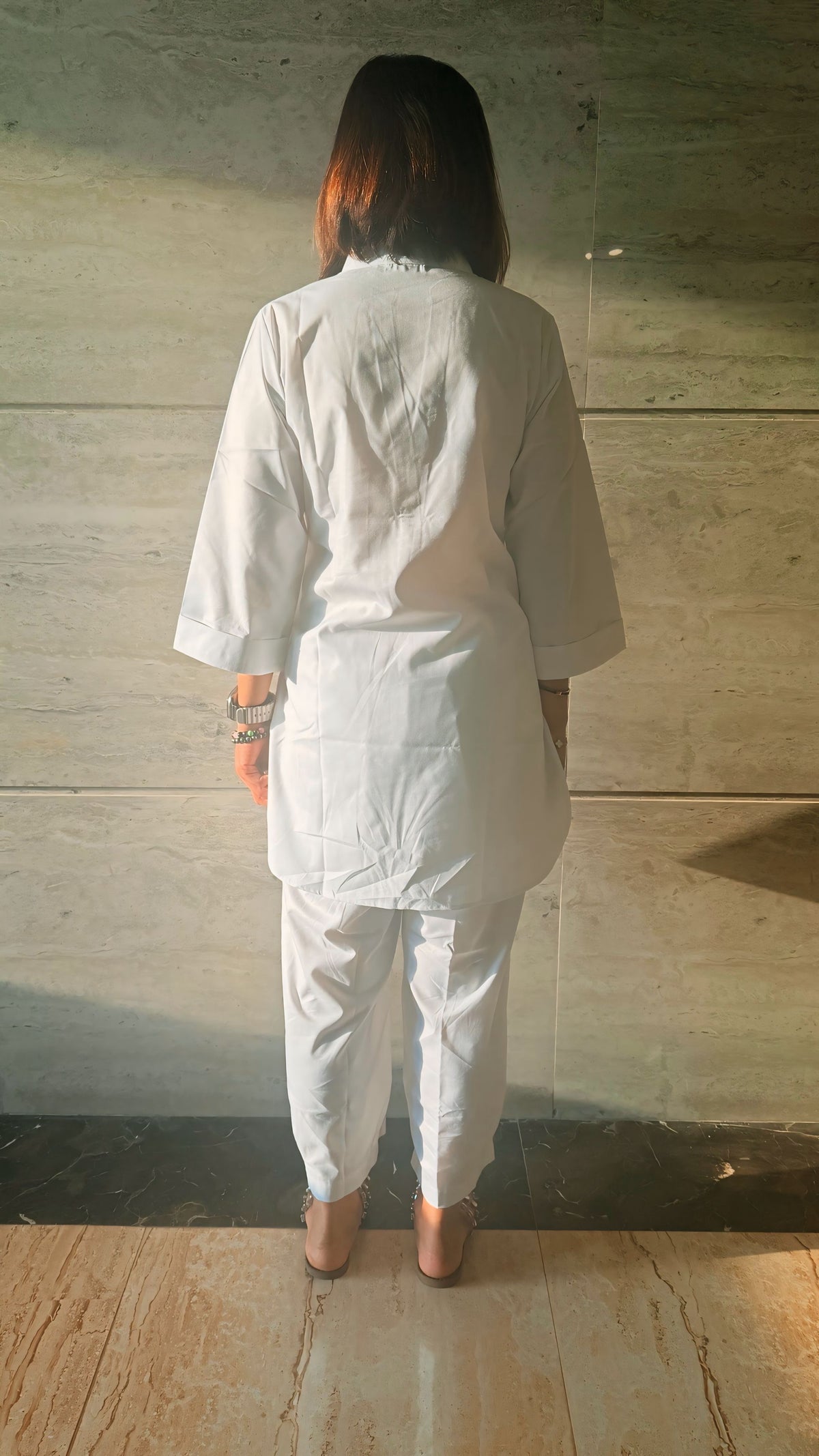 The Cotton Kurta Set - White