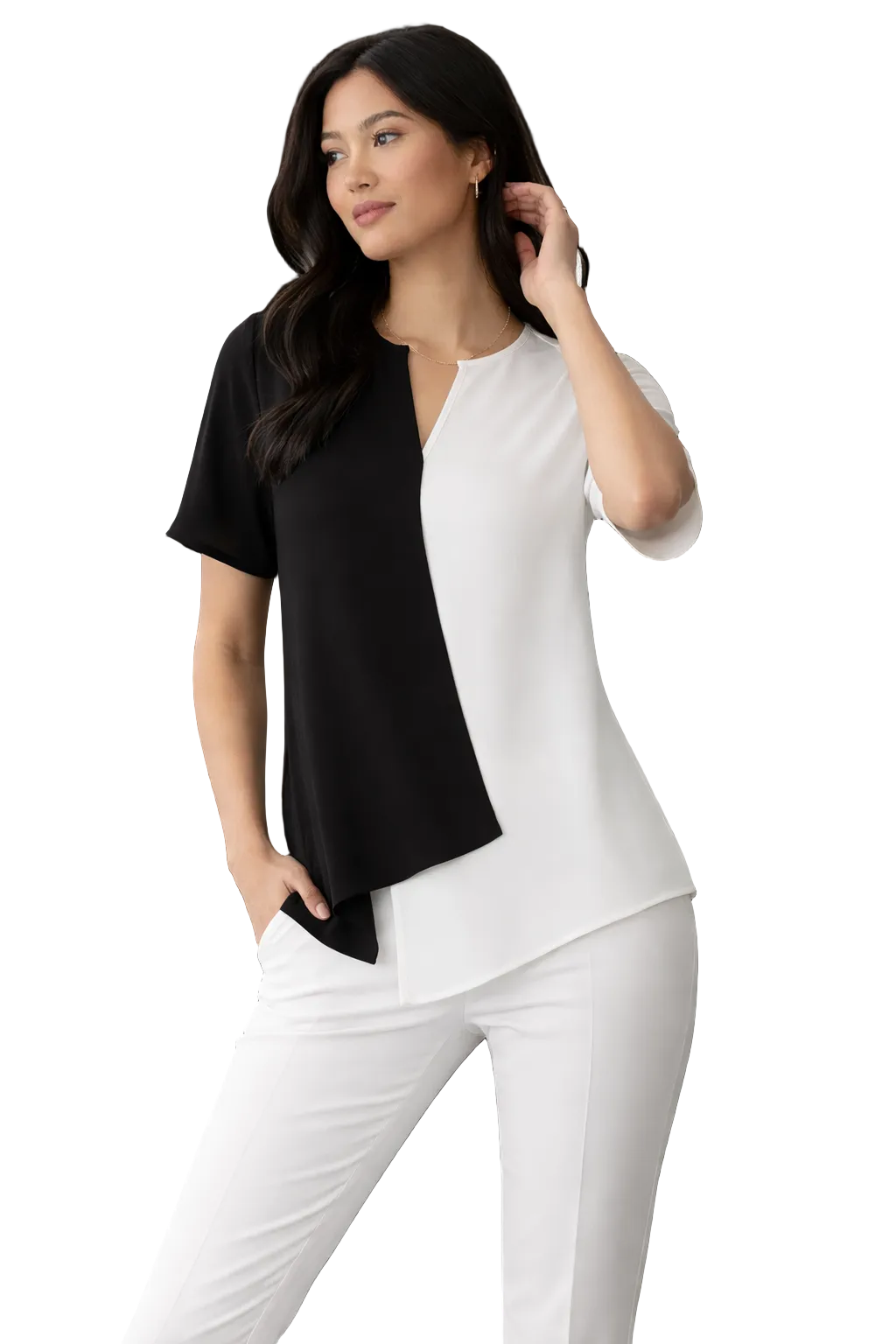 Diagonal Overlap Half Tee