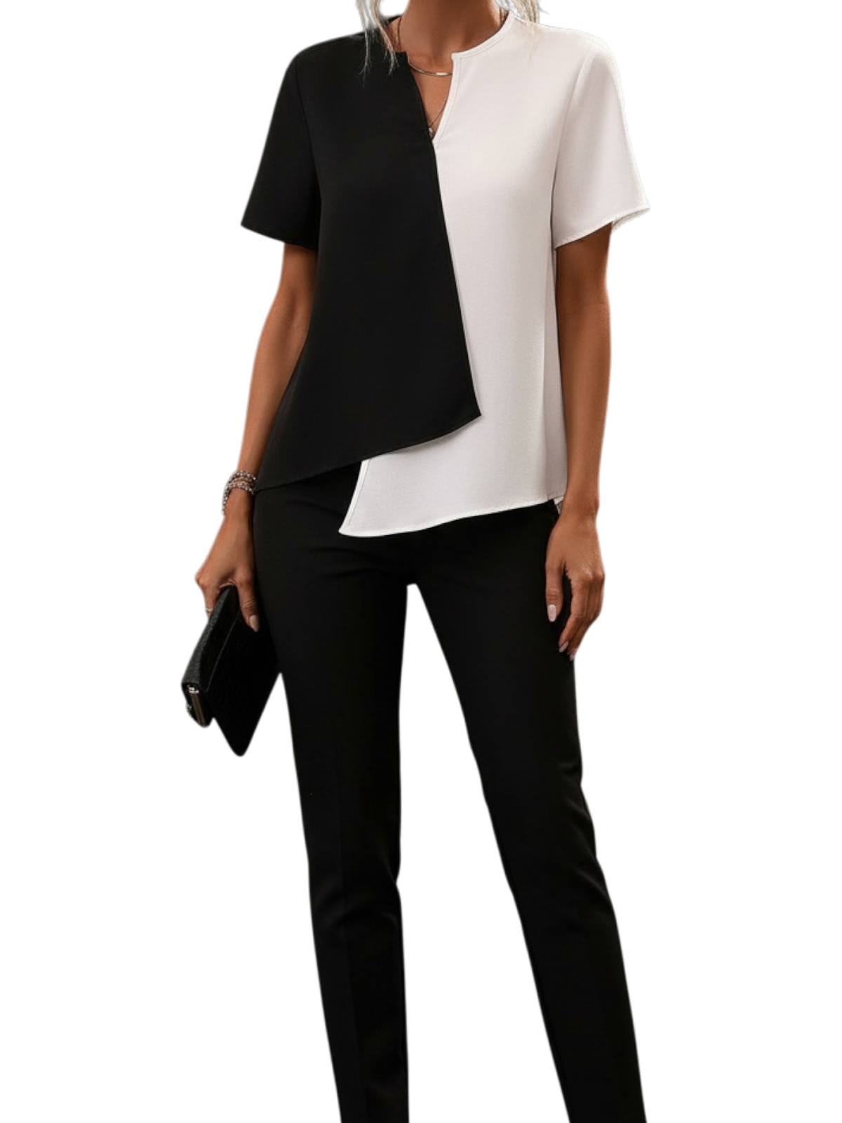 Diagonal Overlap Half Tee