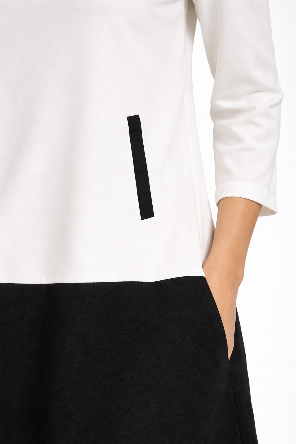 Monochrome Panel Shift Dress