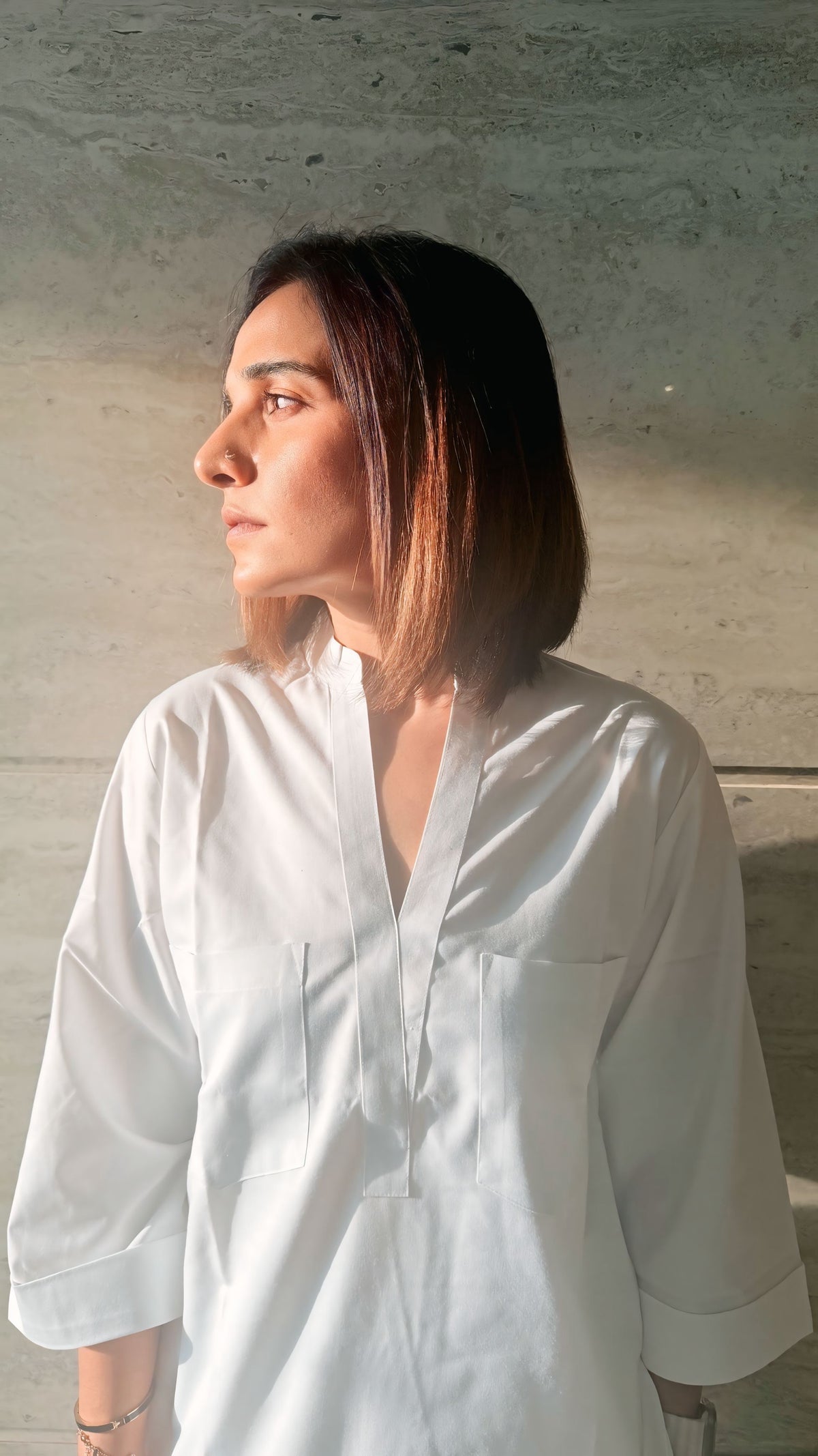The Cotton Kurta Set - White