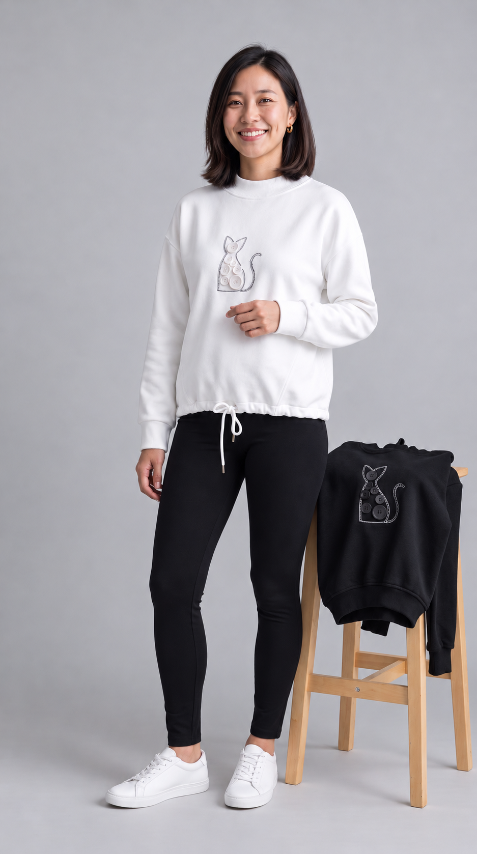 Meow Sweat White – One Size Fits All