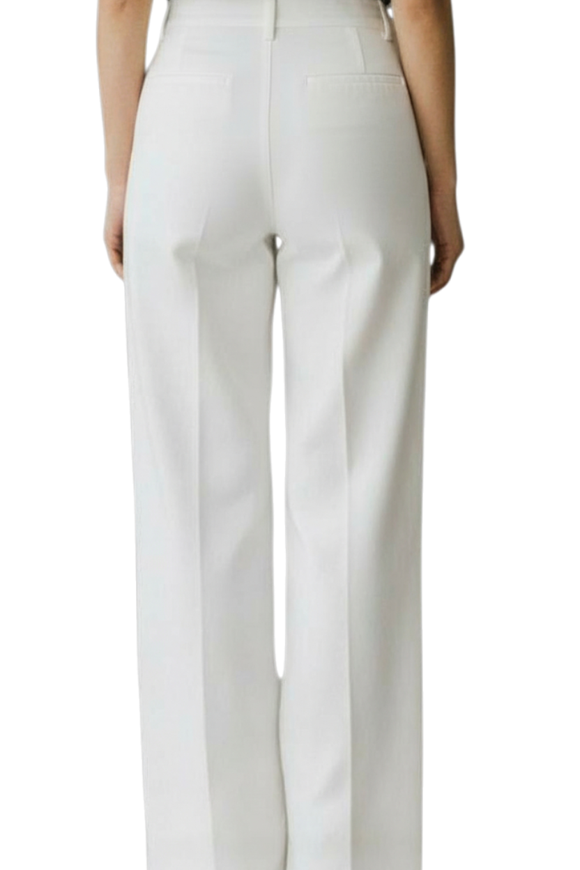 Tailored Wide Leg Pants - White