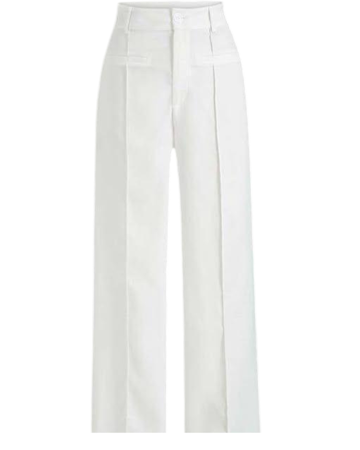 Tailored Wide Leg Pants - White