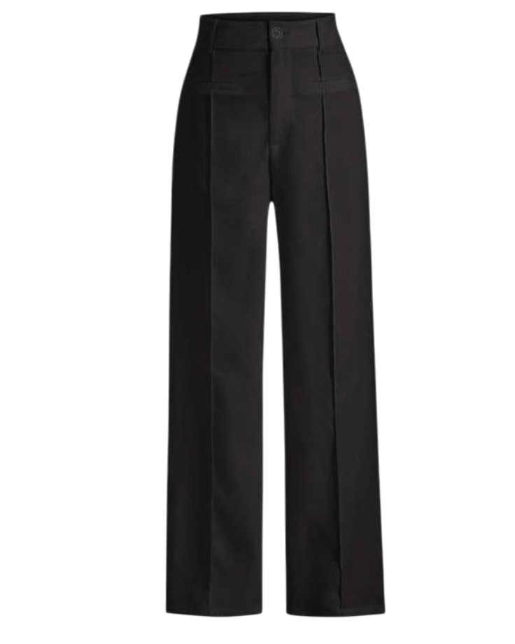 Tailored Wide Leg Pants - Black