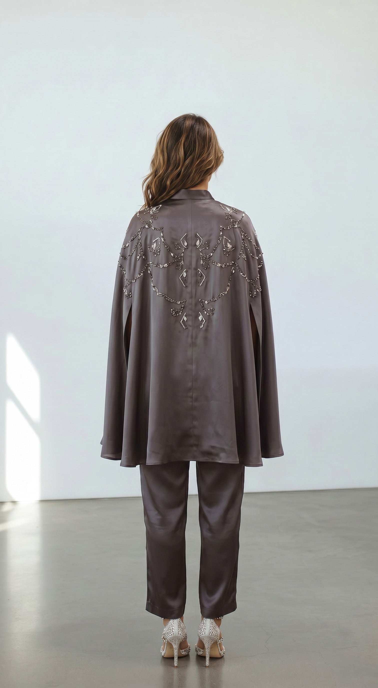 Embellished Cape Set